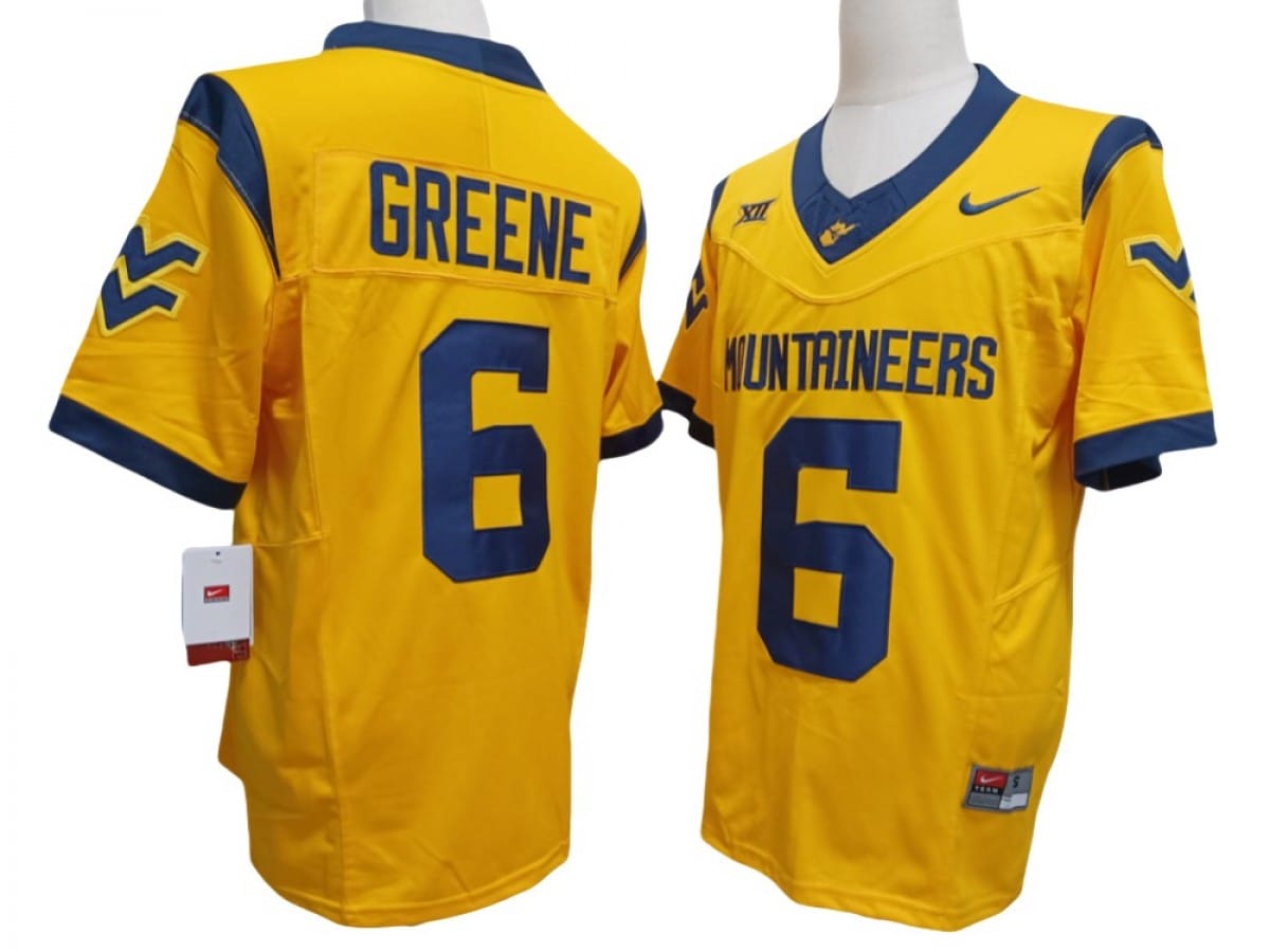 West Virginia Mountaineers #6 Garrett Greene Vapor F.U.S.E. Limited Jersey - Image 2