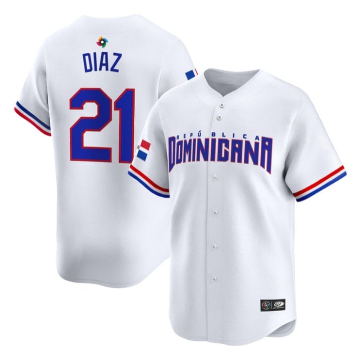 Alternative view of Yainer Diaz Jersey #21 Dominican Republic Classic 2026 Roster Stitched