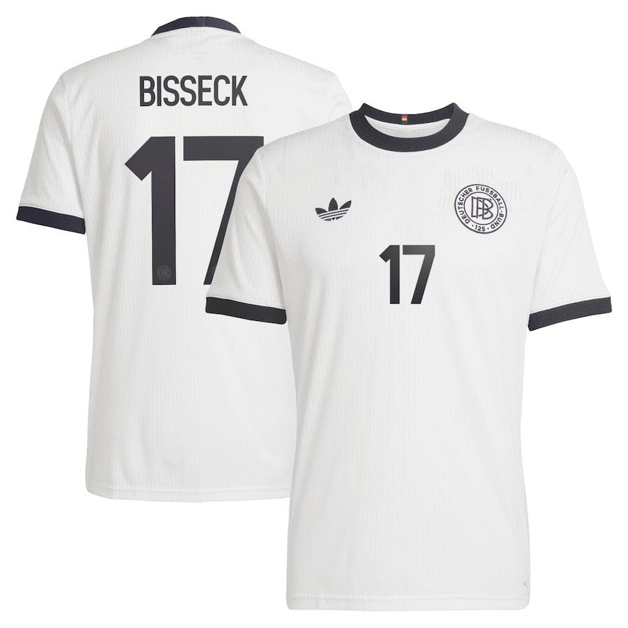 Yann Aurel Bisseck 17 Germany National Team 125th Anniversary Men Jersey – White
