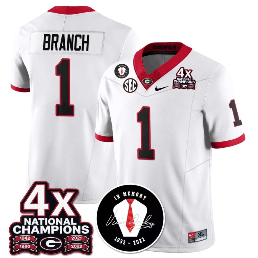 Zachariah Branch Jersey #1 Georgia Bulldogs 4x-Time National Champions Stitched - Image 5