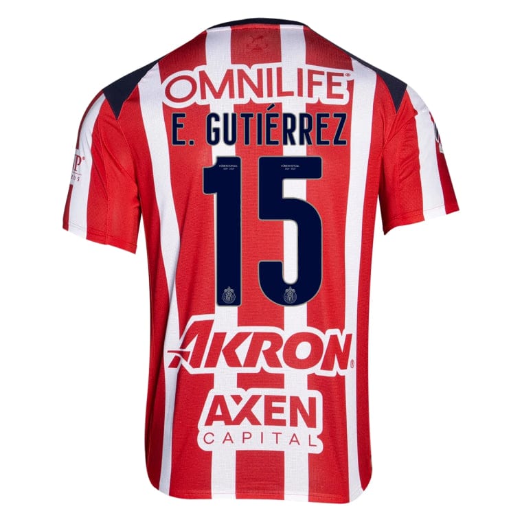 Chivas 2025-26 E. GUTIÉRREZ 15 Home Jersey – Red