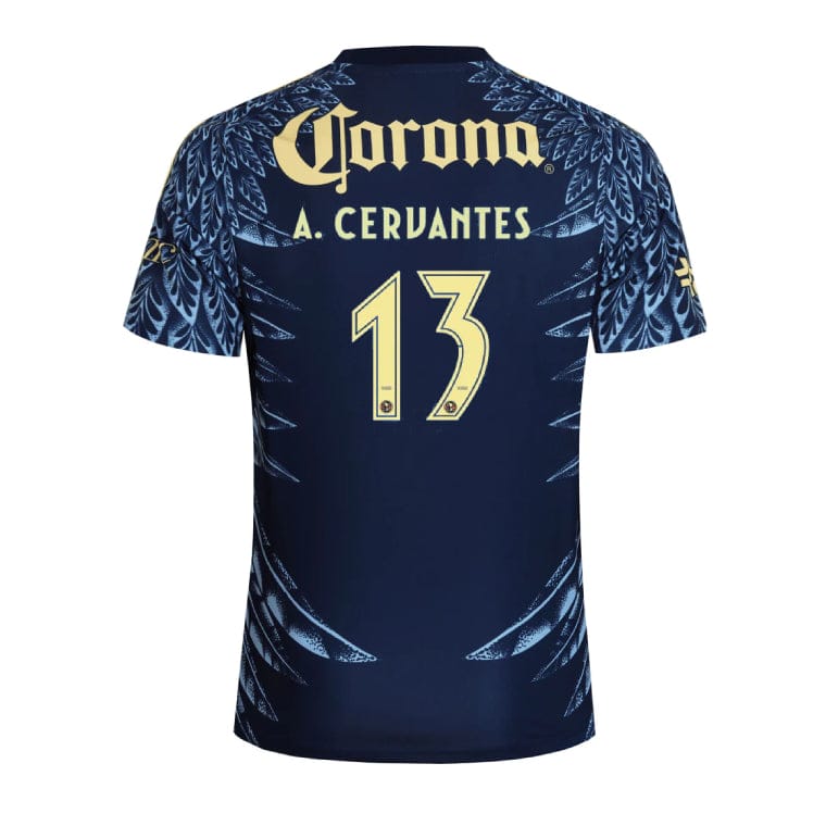Club América 2025-26 A. Cervantes 13 Away Jersey – Navy