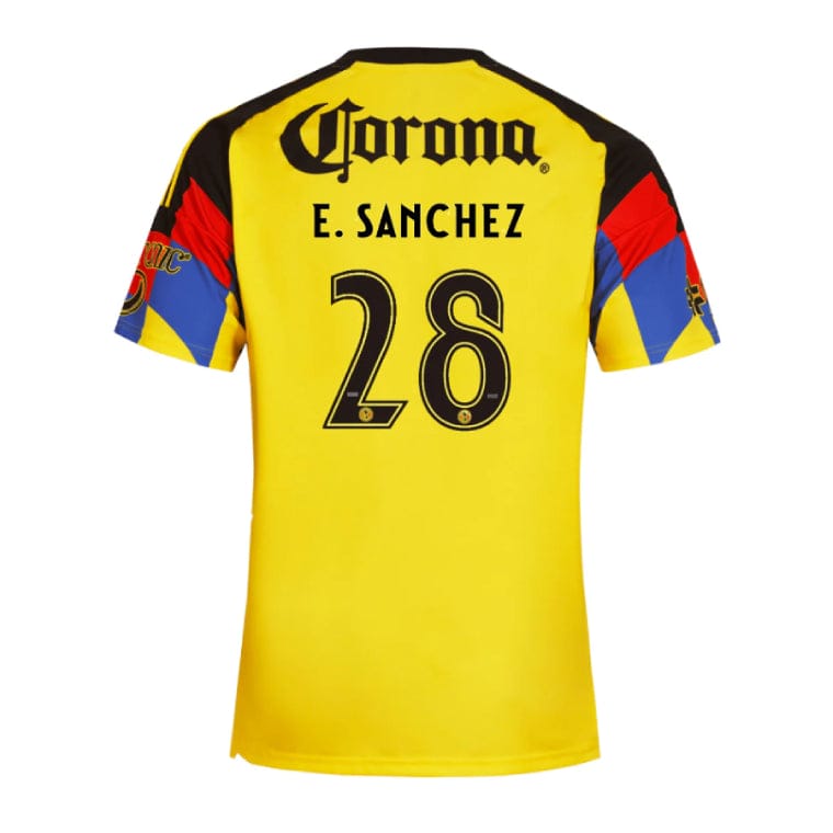 Alternative view of Club América 2025-26 E. Sanchez 28 Home Jersey – Yellow