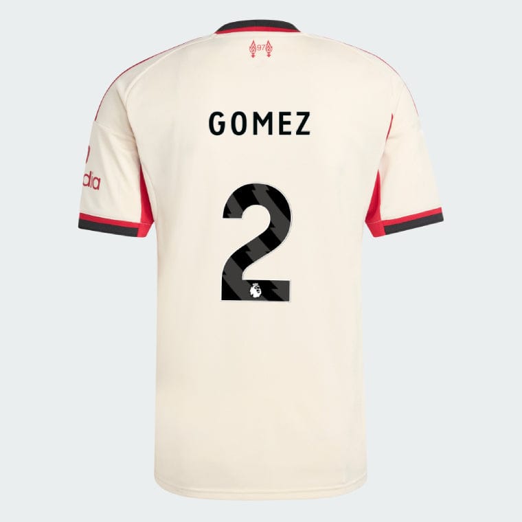 Liverpool 2025-26 GOMEZ 2 Away Jersey – Cream