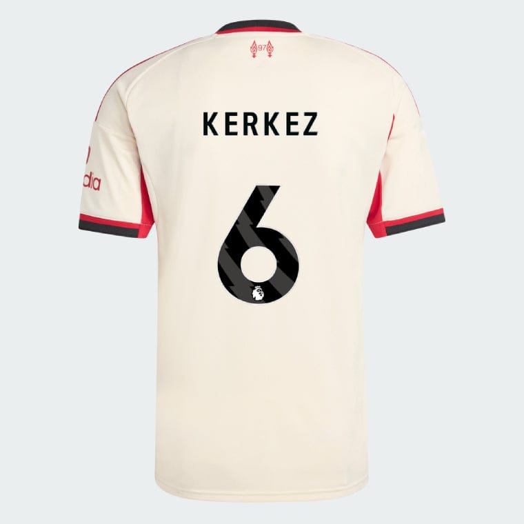 Liverpool 2025-26 KERKEZ 6 Away Jersey – Cream