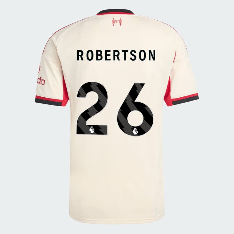 Liverpool 2025-26 ROBERTSON 26 Away Jersey – Cream