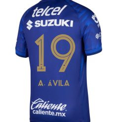 Alternative view of Pumas UNAM 2025-26 A. ÁVILA 19 Away Jersey – Azul Marino
