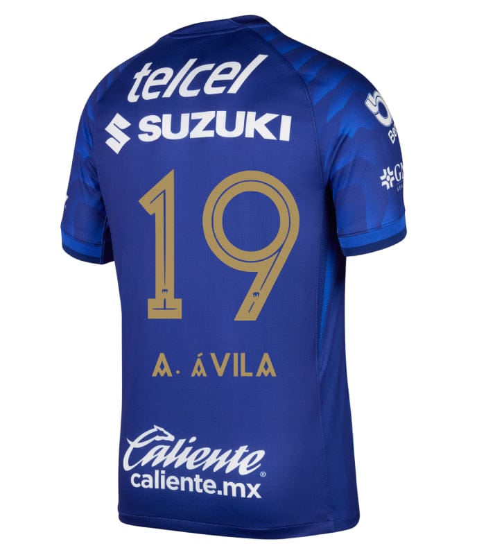 Pumas UNAM 2025-26 A. ÁVILA 19 Away Jersey – Azul Marino - Image 2