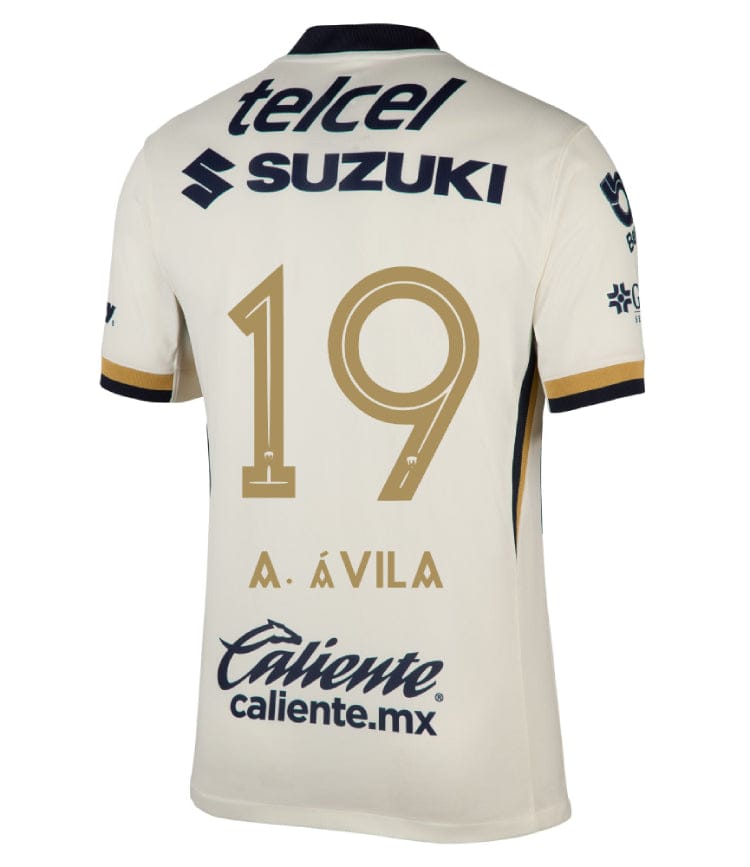 Pumas UNAM 2025-26 A. ÁVILA 19 Home Jersey – Blanco - Image 2