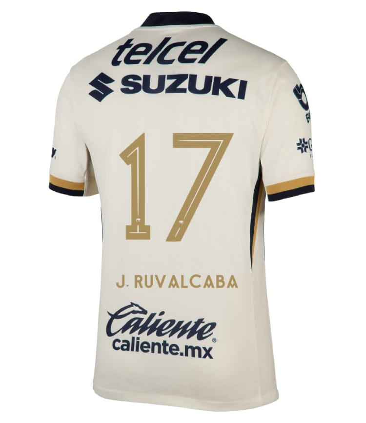 Pumas UNAM 2025-26 J. RUVALCABA 17 Home Jersey – Blanco - Image 2