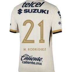 Pumas UNAM 2025-26 M. RODRÍGUEZ 21 Home Jersey – Blanco