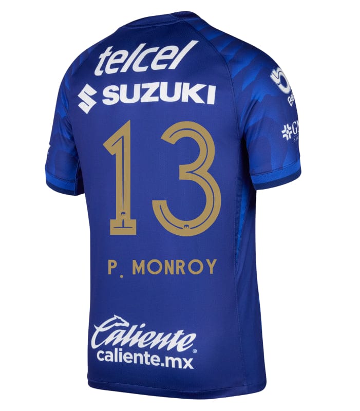 Pumas UNAM 2025-26 P. MONROY 13 Away Jersey – Azul Marino - Image 2