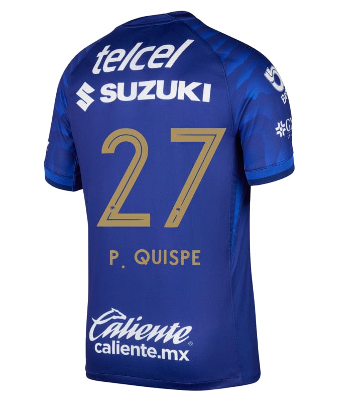 Pumas UNAM 2025-26 P. QUISPE 27 Away Jersey – Azul Marino