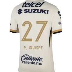 Alternative view of Pumas UNAM 2025-26 P. QUISPE 27 Home Jersey – Blanco
