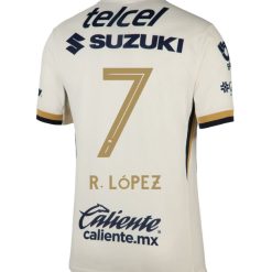 Pumas UNAM 2025-26 R. LÓPEZ 7 Home Jersey – Blanco