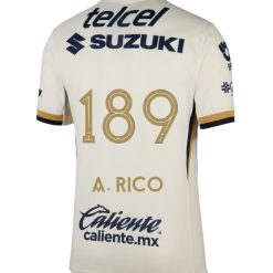 Alternative view of Pumas UNAM 2025-26 Á. RICO 189 Home Jersey – Blanco
