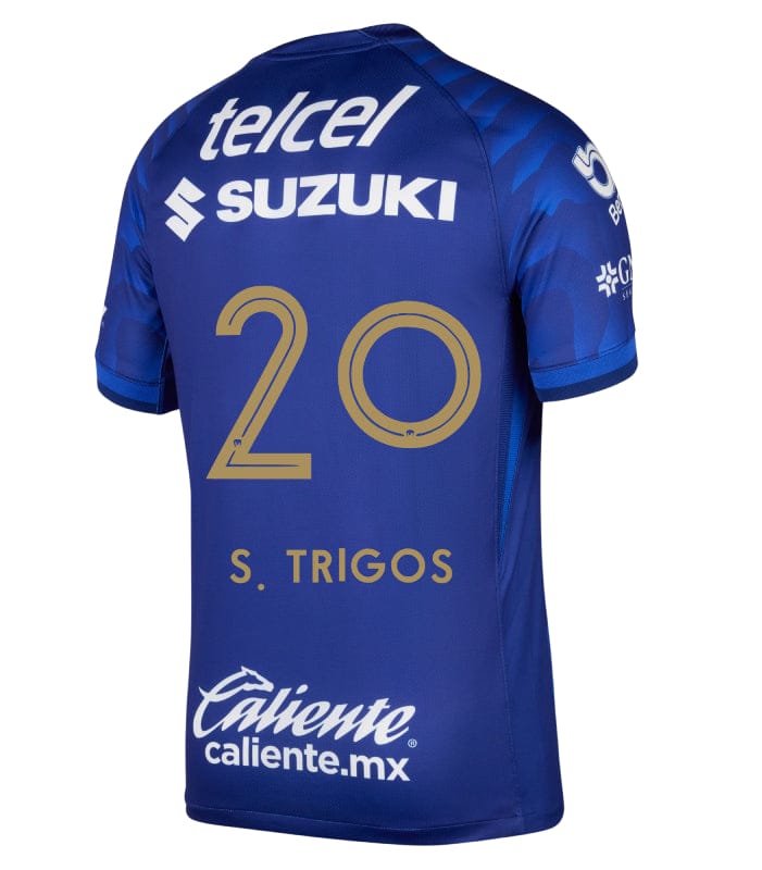 Pumas UNAM 2025-26 S. TRIGOS 20 Away Jersey – Azul Marino - Image 2