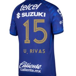 Alternative view of Pumas UNAM 2025-26 U. RIVAS 15 Away Jersey – Azul Marino