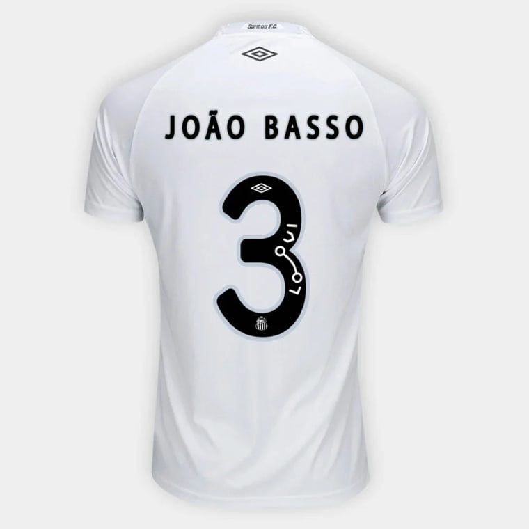 Santos FC JOAO BASSO 3 Home 2025-26 Jersey – White