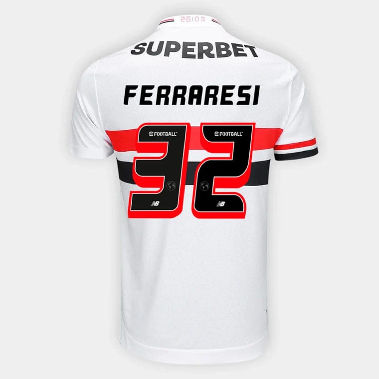 Sao Paulo FC FERRARESI 32 Home 2025-26 Jersey – White