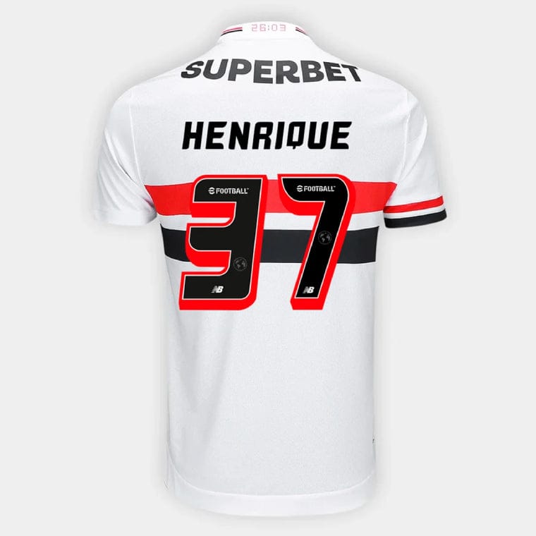 Sao Paulo FC HENRIQUE 37 Home 2025-26 Jersey – White