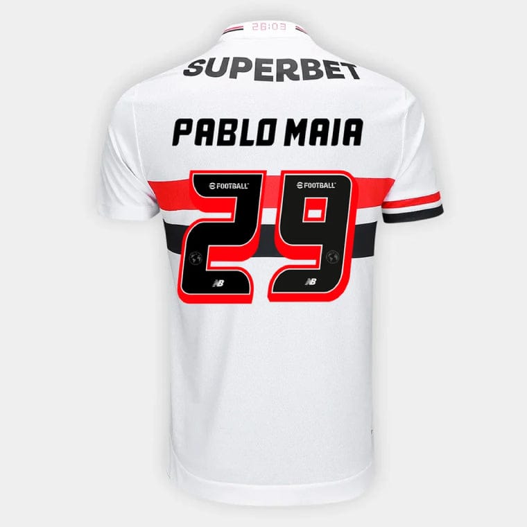 Sao Paulo FC PABLO MAIA 29 Home 2025-26 Jersey – White