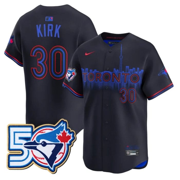 Alejandro Kirk Jersey #30 Toronto Blue Jays 50 Seasons Patch Stitched - Image 7
