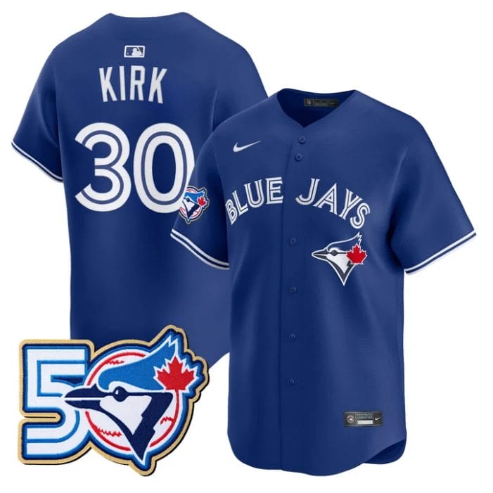 Alejandro Kirk Jersey #30 Toronto Blue Jays 50 Seasons Patch Stitched - Image 3