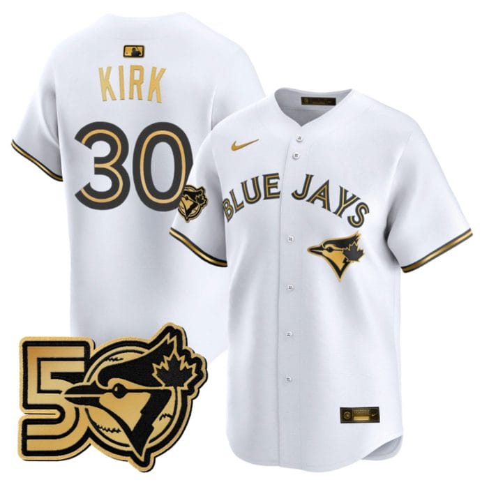 Alejandro Kirk Jersey #30 Toronto Blue Jays 50 Seasons Patch Stitched - Image 4
