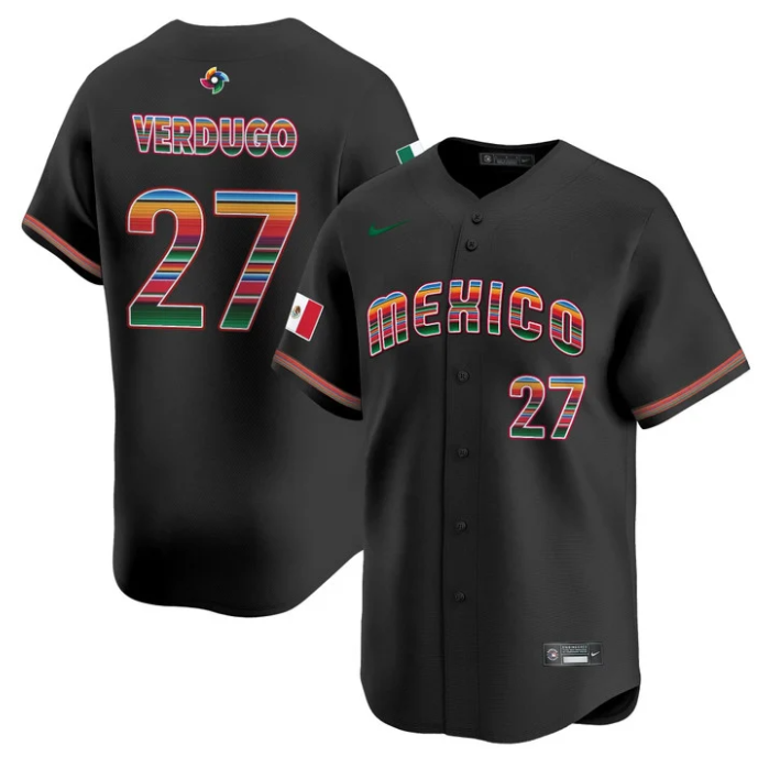 Alternative view of Alex Verdugo Jersey #27 Team Mexico 2026 World Baseball Serape Edition Stitched