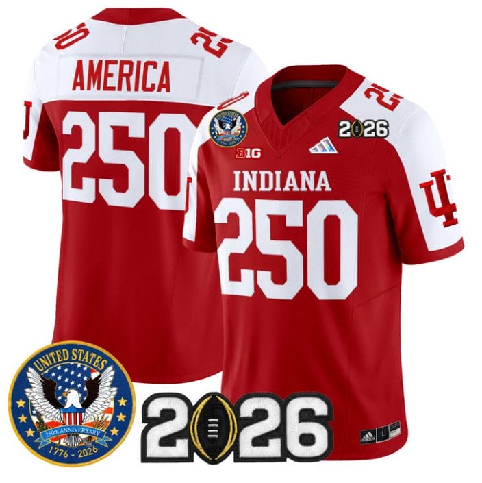 America Jersey #250 Hoosiers United States 250th Patch V2 Stitched - Image 3