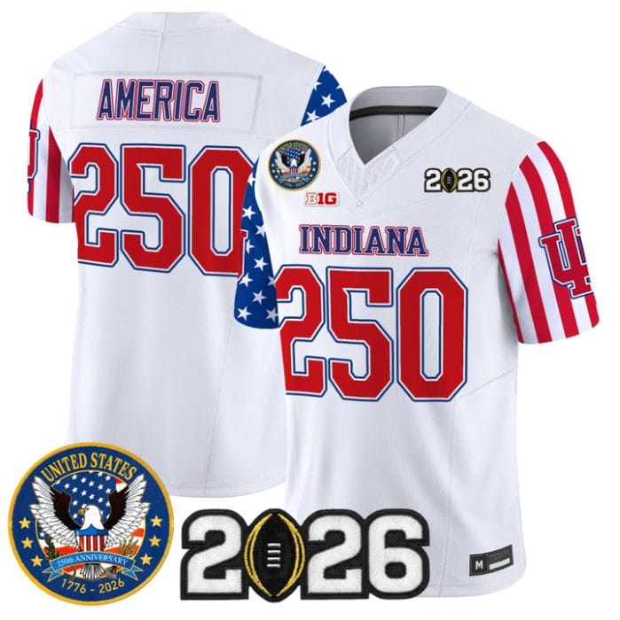 America Jersey #250 Indiana Hoosiers America 250 Edition 2026 CFP Stitched - Image 3