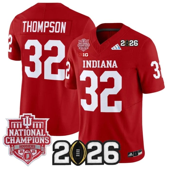 Anthony Thompson Jersey #32 Hoosiers 2025 National Champions 2026 Patch Stitched - Image 4