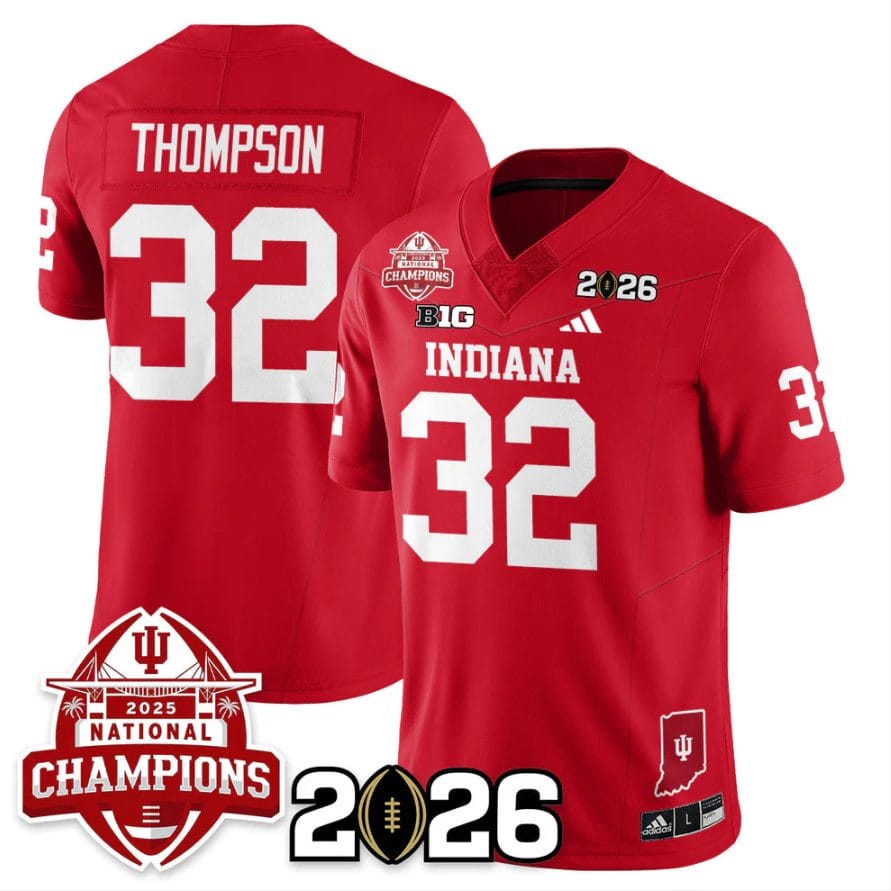 Anthony Thompson Jersey #32 Indiana Hoosiers 2025 National Champions V2 Stitched - Image 4