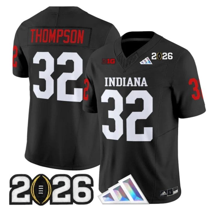 Alternative view of Anthony Thompson Jersey #32 Indiana Hoosiers 2026 CFP Final V3 Stitched