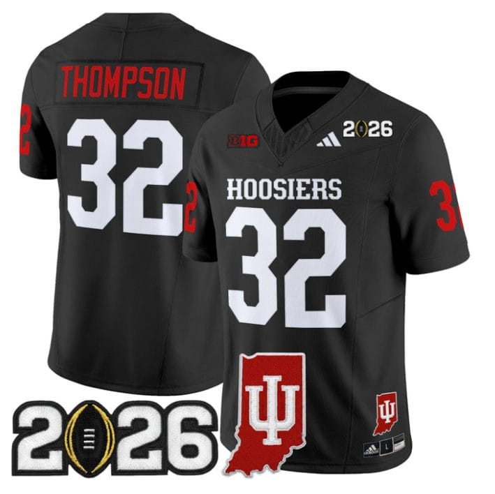 Alternative view of Anthony Thompson Jersey #32 Indiana Hoosiers 2026 CFP Indiana State Stitched