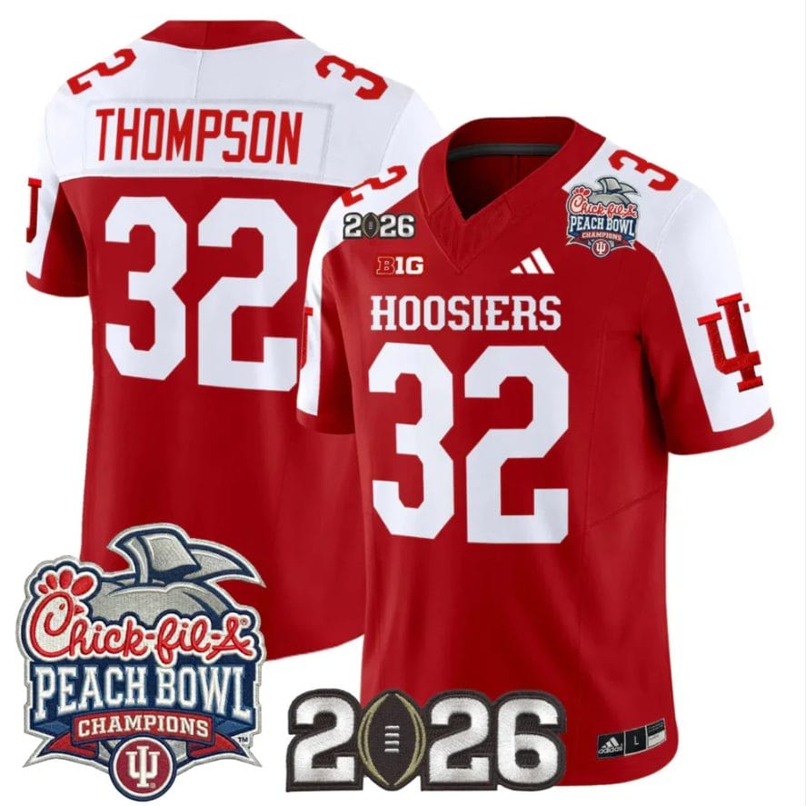 Anthony Thompson Jersey #32 Indiana Hoosiers 2026 Peach Bowl Champions Stitched - Image 3