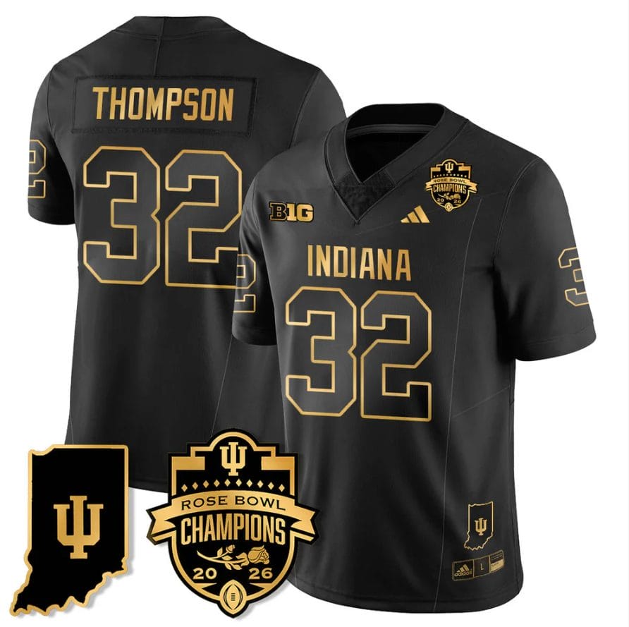 Alternative view of Anthony Thompson Jersey #32 Indiana Hoosiers 2026 Rose Bowl Champions Stitched