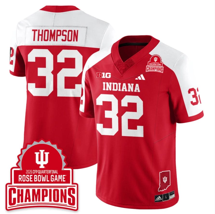 Anthony Thompson Jersey #32 Indiana Hoosiers 2026 Rose Bowl Game Champions Stitched