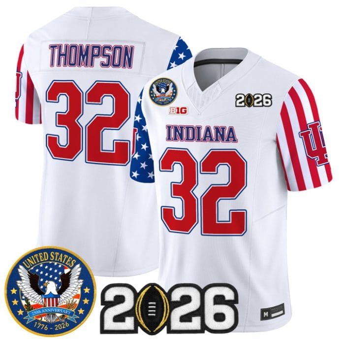 Anthony Thompson Jersey #32 Indiana Hoosiers America 250 Edition 2026 CFP Stitched - Image 3