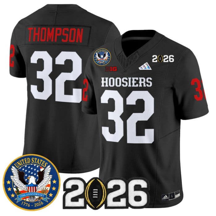 Alternative view of Anthony Thompson Jersey #32 Indiana Hoosiers United States 250th 2026 Stitched