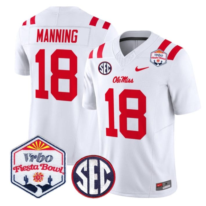 Archie Manning Jersey #18 Ole Miss Rebels 2026 Fiesta Bow Stitched - Image 5