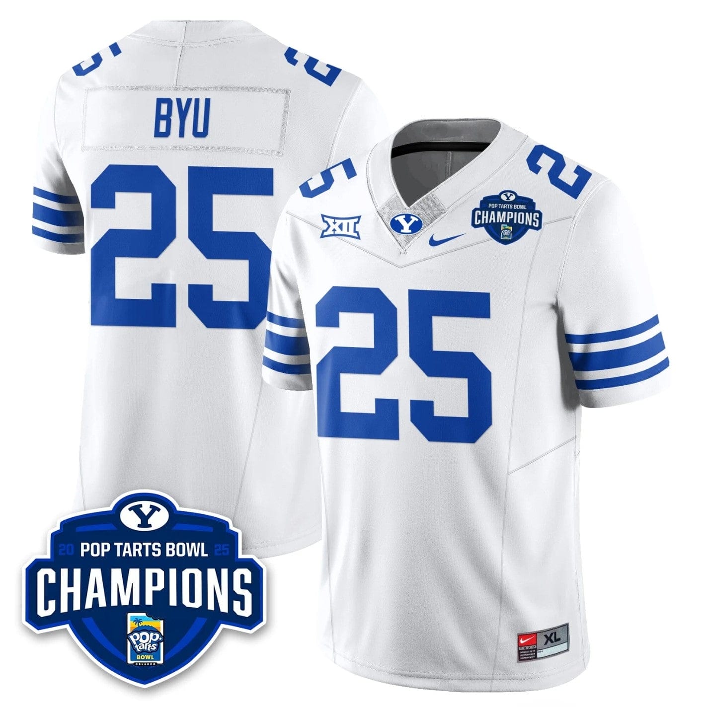 BYU Jersey #25 BYU Cougars 2025 Pop-Tarts Bowl Champions Patch Stitched - Image 5