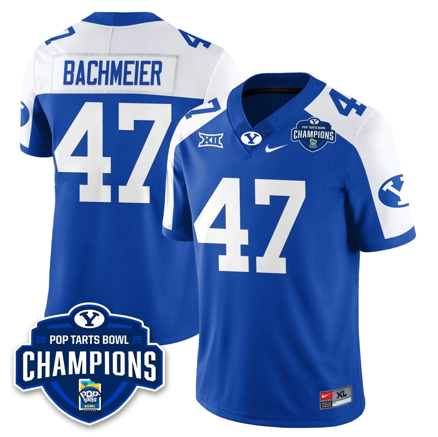 Bear Bachmeier Jersey #47 BYU Cougars 2025 Pop-Tarts Bowl Champion - Image 3