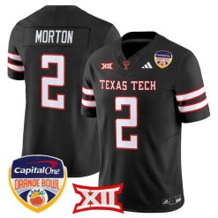Alternative view of Behren Morton Jersey #2 Texas Tech 2025 Orange Bowl Patch V2 Stitched