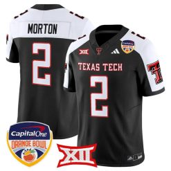 Behren Morton Jersey #2 Texas Tech 2025 Orange Bowl Patch V2 Stitched