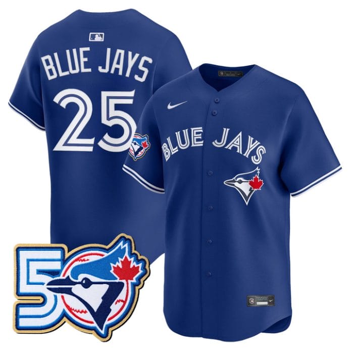 Blue Jays Jersey #25 Toronto Blue Jays 50 Seasons Patch Stitched - Image 6
