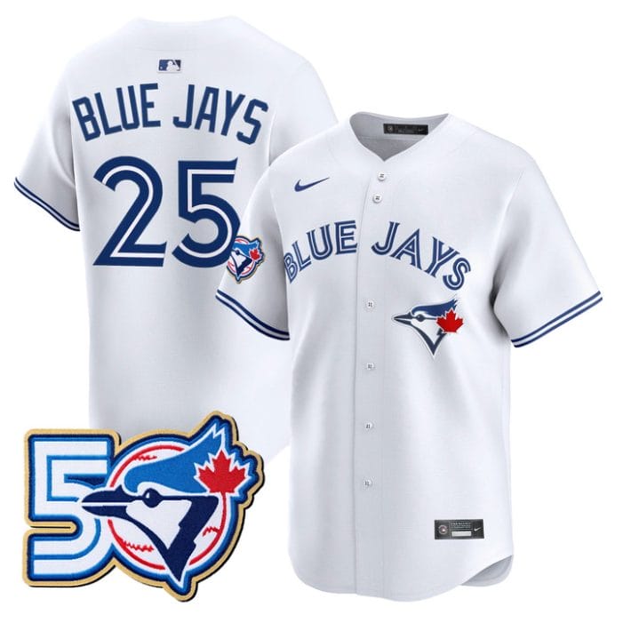 Blue Jays Jersey #25 Toronto Blue Jays 50 Seasons Patch Stitched - Image 5