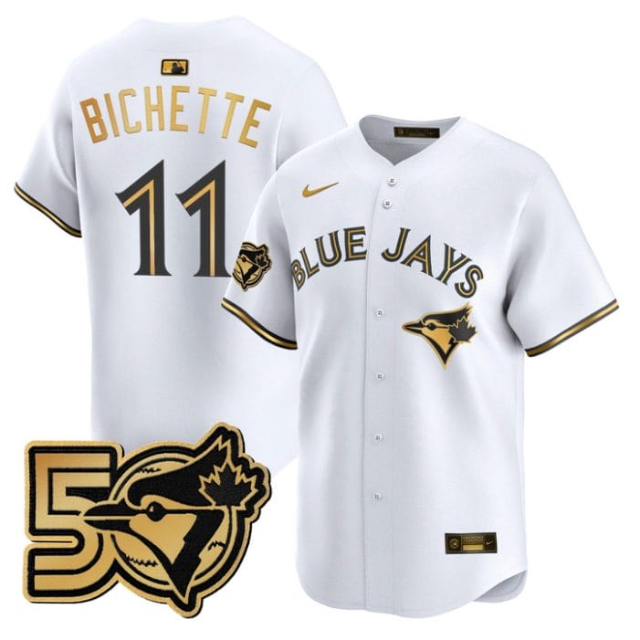 Bo Bichette Jersey #11 Toronto Blue Jays 50 Seasons Patch Stitched - Image 4