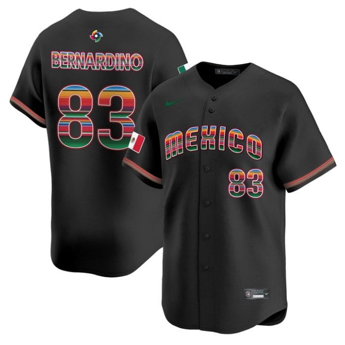 Alternative view of Brennan Bernardino Jersey #83 Mexico 2026 World Baseball Serape Edition Stitched